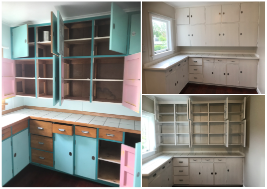 Kitchen painting before and after